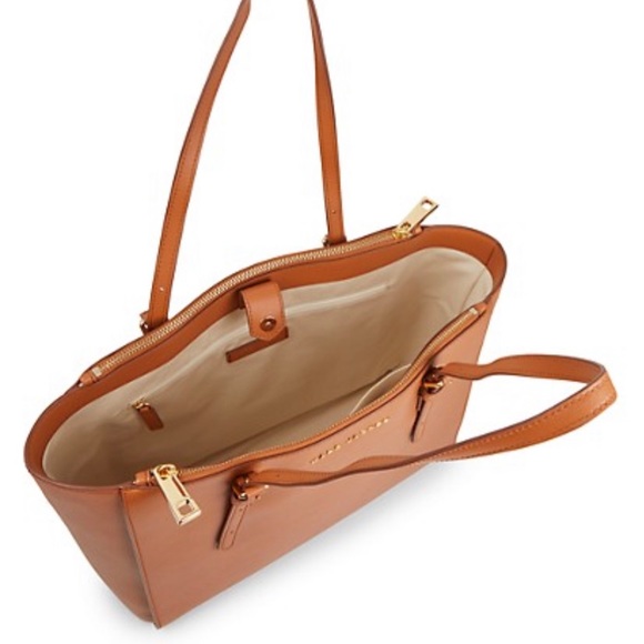 MARC JACOBS LARGE COMMUTER LEATHER TOTE( color salmon/pink) - Picture 3 of 12